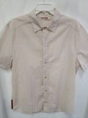 Vintage Prada Sport Linea Rossa Short Sleeve Shirt Cream XXL COA Authentic